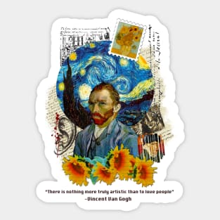 Van Gogh Collage - Art Sticker